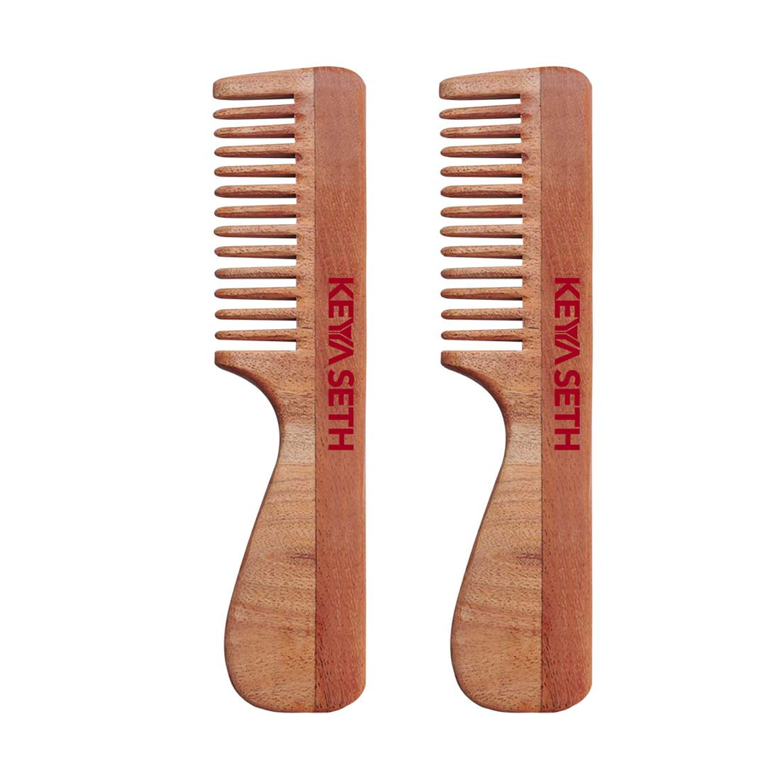 Keya Seth Aromatherapy, Organic Neem Wooden Comb II Massages Scalp, Stimulates Hair Growth, Removes Dandruff