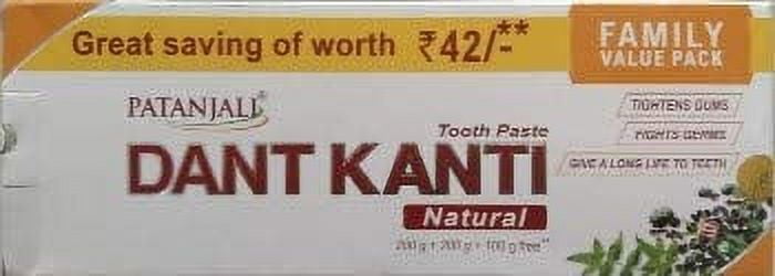 PATANJALI DANT KANTI NATURAL FAMILY PACK 200G+200G+100GFREE