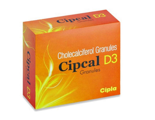 Cipla Cipcal Vitamin D3 Granules for Bone, Joint and Muscle Care 1 gm Granules