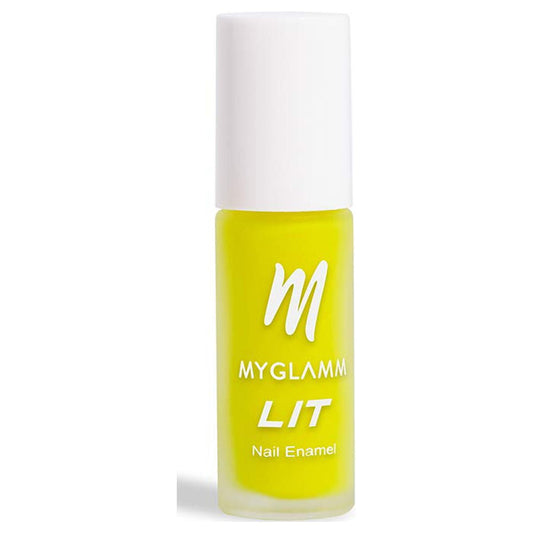 MyGlamm LIT Matte Nail Enamel-Clapback (Yellow)- 7 ML | Nail Polish | Nail Paint | Long La