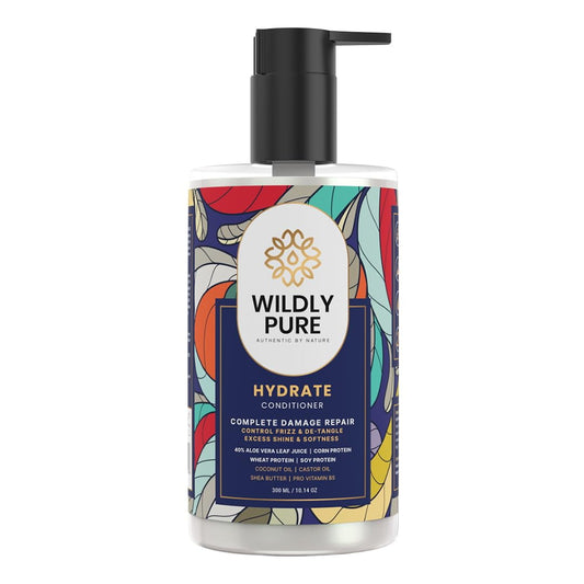 WILDLY PURE Natural Keratin Deep Conditioner for Dry Frizzy Hair & Curly Hair | 40% Aloe C