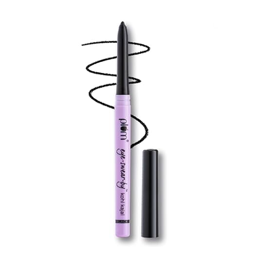 Plum Eye-Swear-By Kajal | Deep Black | Creamy Smooth | Smudge-Proof & Waterproof | Long-La