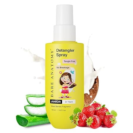 Bare Anatomy Junior Detangler Hair Spray | For 3+ Year Old Kids | Strengthens & Detangles