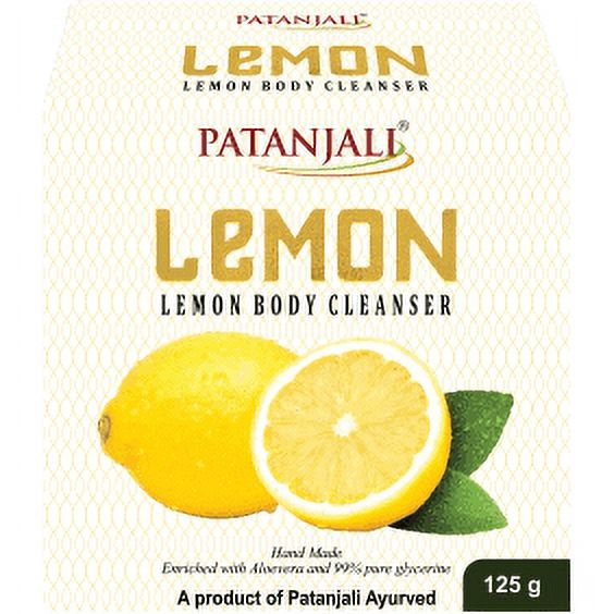 Patanjali Lemon Body Cleanser Soap Bar - 120 Gm (4.2 Oz)