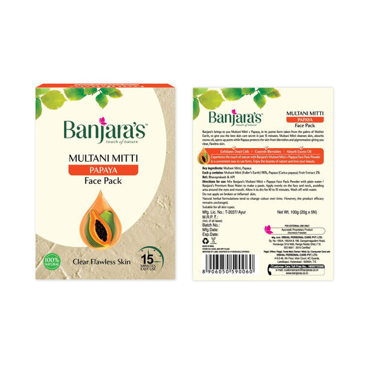 Banjara's Multani With Papaya FacePack 100G