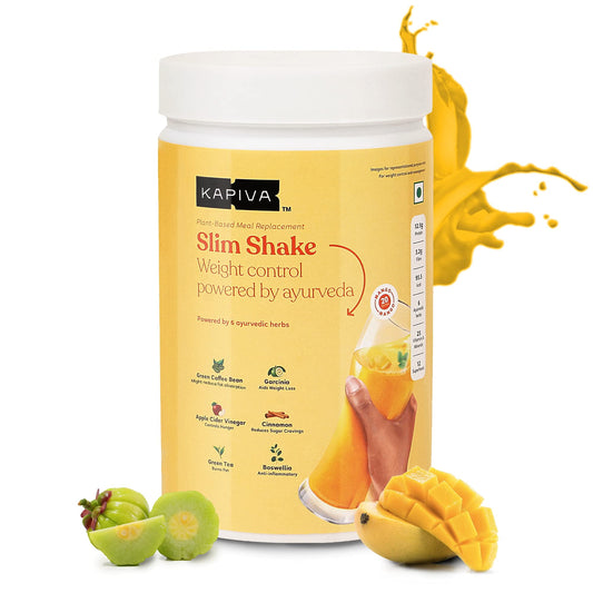 Kapiva Mango Slim Shake -Meal Replacement Drink Powered With 6 Ayurvedic Herbs And 12 Supe