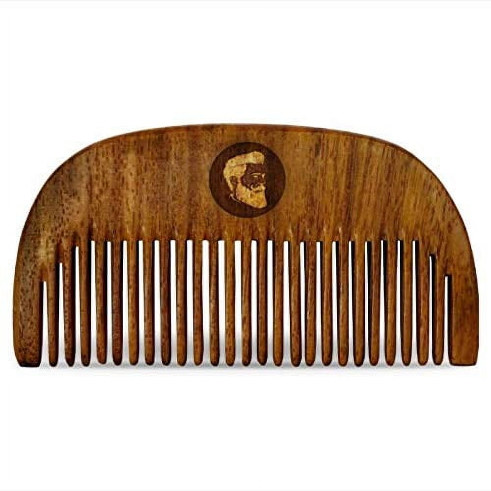 Beardo Compact Wooden Comb | Style your beard hassle-free | Pocket-size Comb for hair & Be