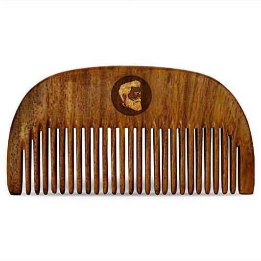 Beardo Compact Wooden Comb | Style your beard hassle-free | Pocket-size Comb for hair & Be