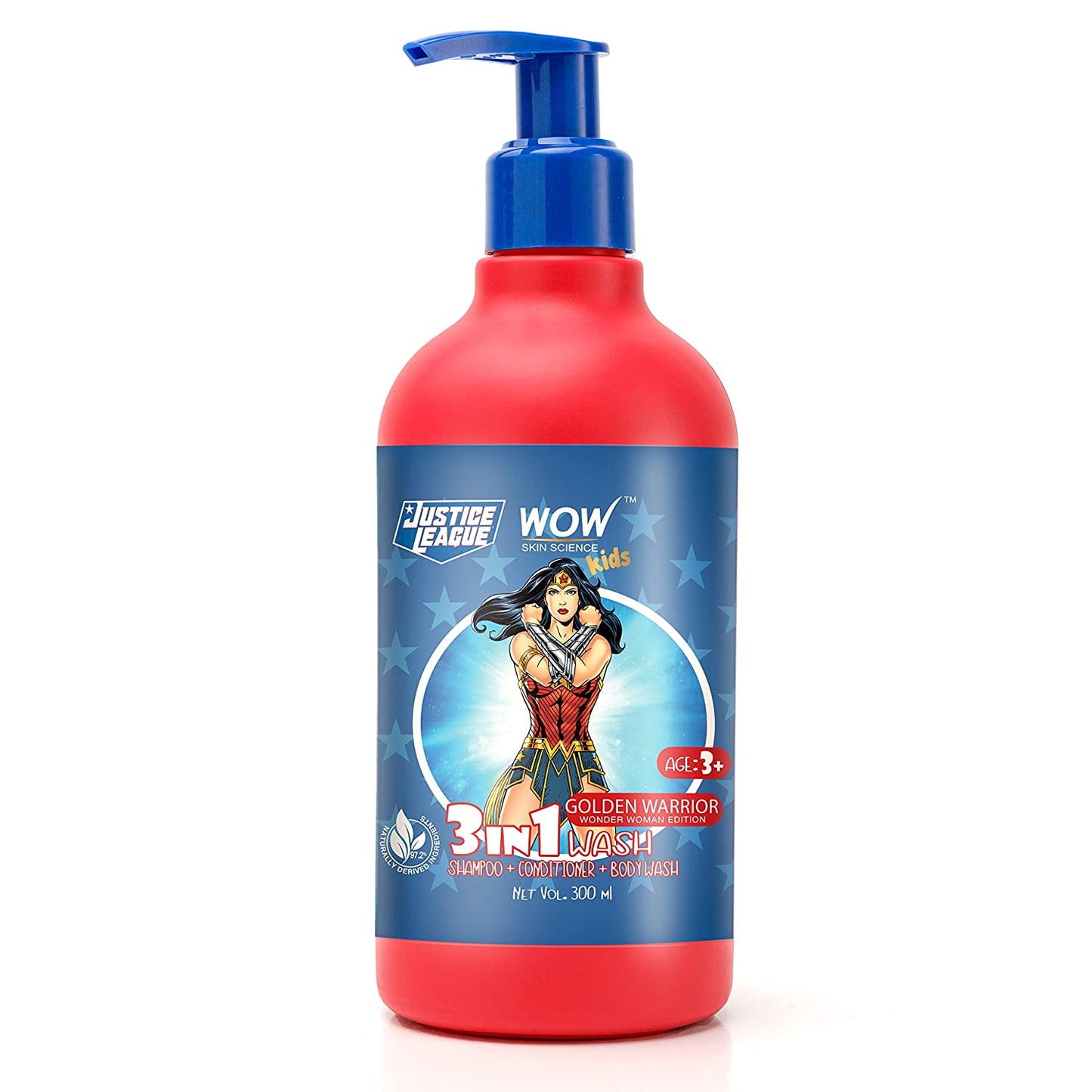 WOW Skin Science Kids 3 in 1 Wash - Shampoo + Conditioner + BodyWash - 300 ml