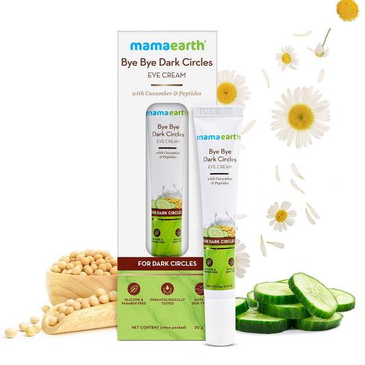 Mamaearth Bye Bye Dark Circle Eye Cream With Cucumber For Dark Circles, 20ml