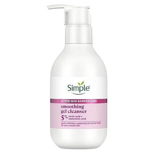 simple Active Skin Barrier Care Smoothing Gel FaceCleanser 150Ml With 5% Lactic Acid,Hyalu