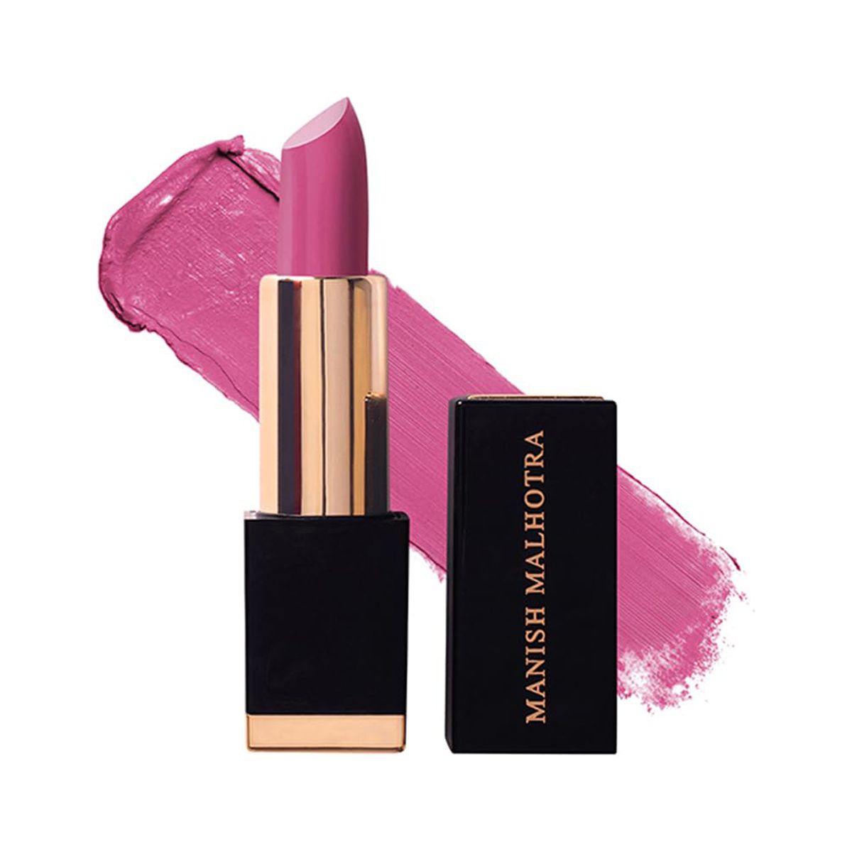 MyGlamm Manish Malhotra Hi-Shine Lipstick - Fuchsia Fantasy - 4gm | Bright Pink Shade | Li
