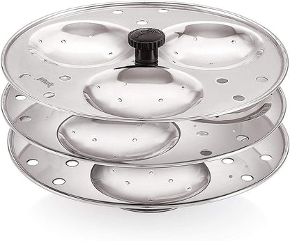 iKonbi Stainless steel Idli Stand Idli Maker 3 x 3 Plates 9