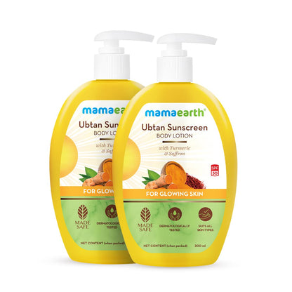 Mamaearth Ubtan Body Lotion: Pack of 2, 300 ml each