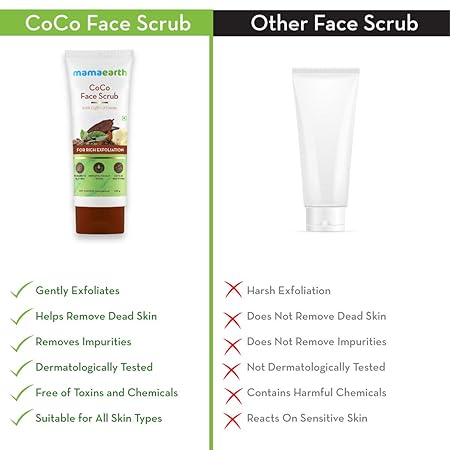 Mamaearth CoCo Face Scrub: Coffee & Cocoa, 100 g
