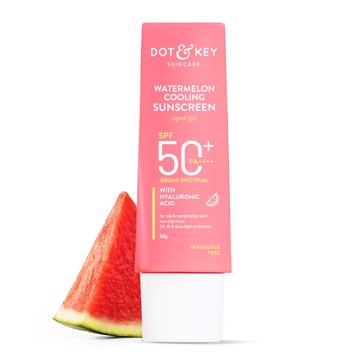 Dot & Key Watermelon Cooling Sunscreen, SPF 50 PA+++, Hyaluronic, 80g
