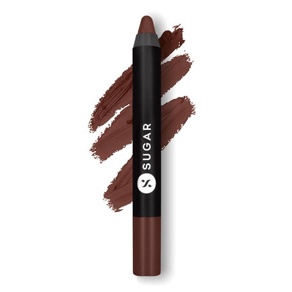 SUGAR Cosmetics Matte As Hell Crayon Lipstick: 26 Vianne Rocher (Deep Chocolate Brown)
