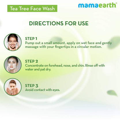 Mamaearth Tea Tree Face Wash: Neem, Acne & Pimples, 250 ml