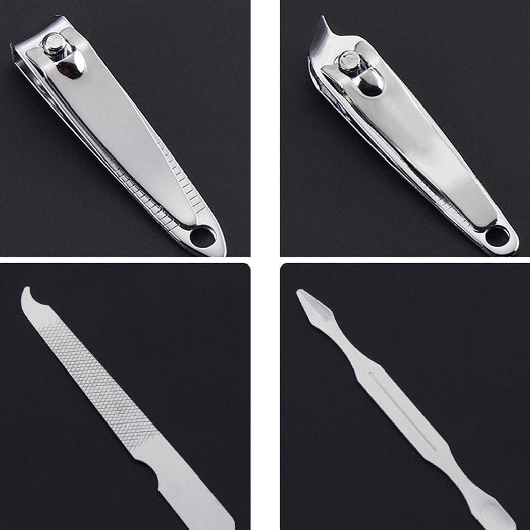 iKonbi Stainless Steel Professional Manicure Pedicure & Grooming Kits with Leather Case For Men and Women