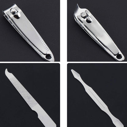 iKonbi Stainless Steel Professional Manicure Pedicure & Grooming Kits with Leather Case For Men and Women