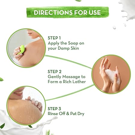 Mamaearth Neem Moisturizing Lotion Soap: Neem & Tea Tree, Pack of 8, 125 g each