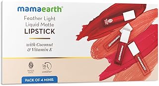 Mamaearth Feather Light Liquid Matte Lipstick: Mini Pack of 4, 1.2 ml