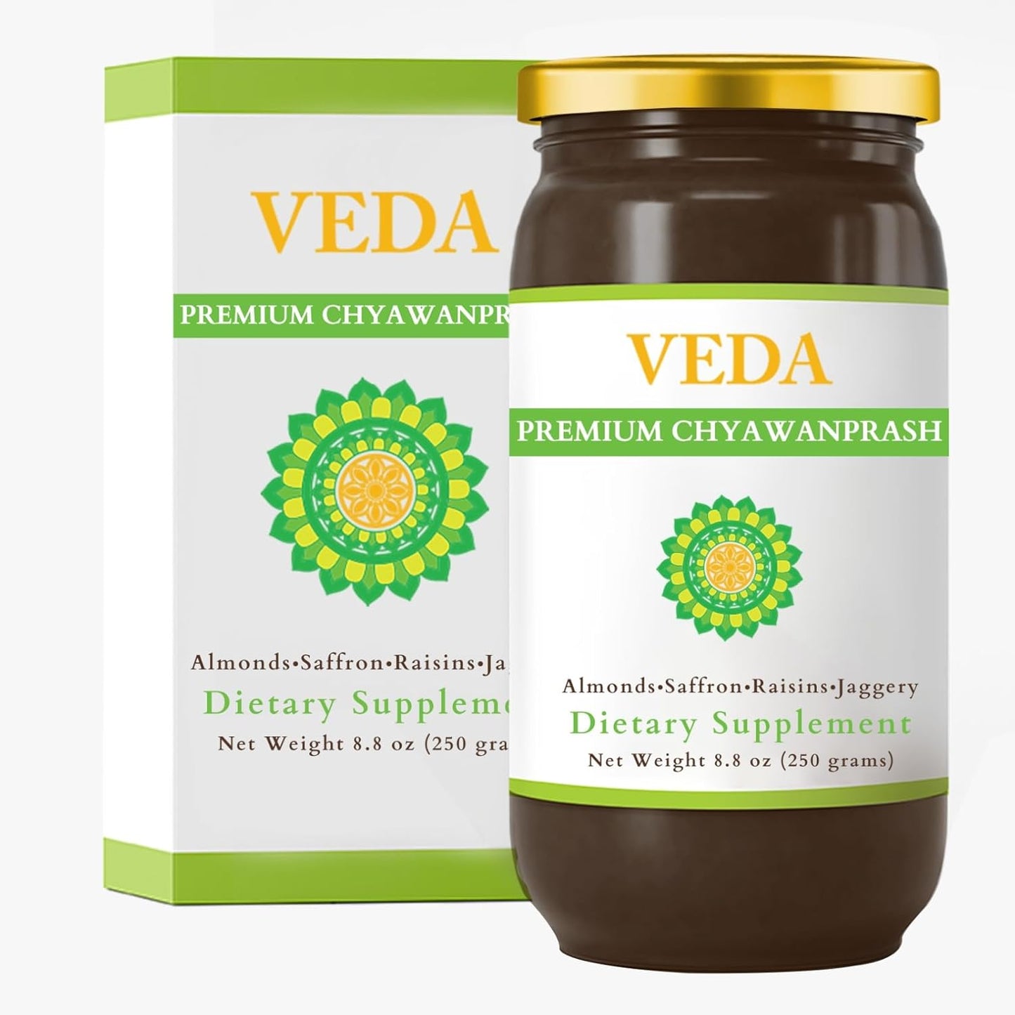 VEDA Premium Chyawanprash (Sugar Free) | 16.7 Oz | Ayurvedic Herbal Jam with Amla & Ashwag
