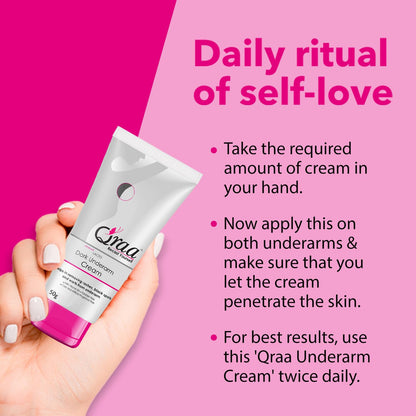 Qraa Lacto Dark Underarm Whitening Cream: 50 g
