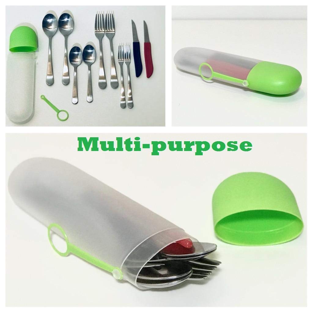 iKonbi Plastic Travel Toothpaste/Toothbrush,Multi-purpose Holder Box set of 2 random colour