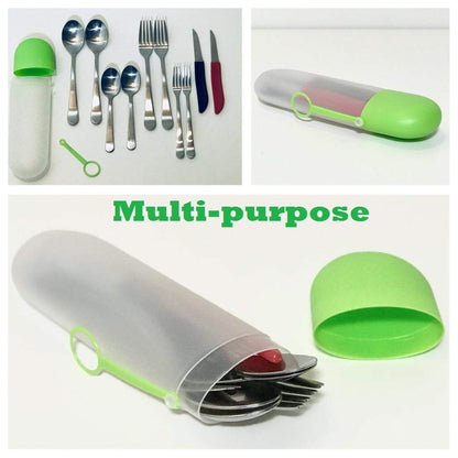 iKonbi Plastic Travel Toothpaste/Toothbrush,Multi-purpose Holder Box set of 2 random colour