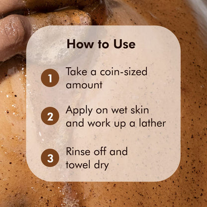 mCaffeine Espresso Coffee Body Wash: Exfoliating, 300 ml