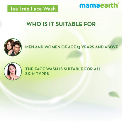 Mamaearth Tea Tree Face Wash: Neem, Acne & Pimples, 250 ml