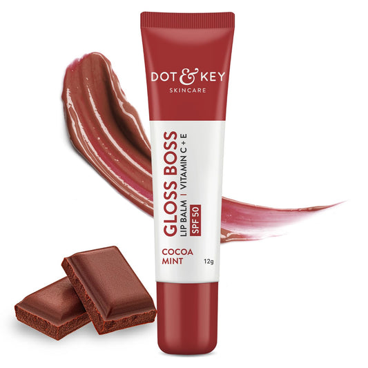 Dot & Key Cocoa LipBalm with Shea Butter (12gm) for Naturally Glowing and Hydrated Lips Wi