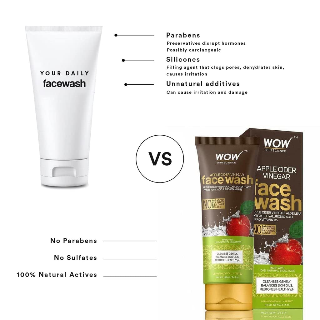 WOW Apple Cider Vinegar Face Wash: 100 ml