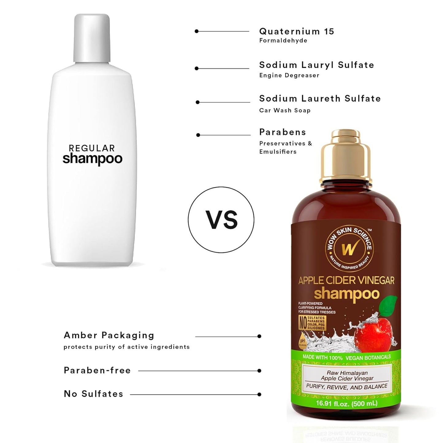WOW Apple Cider Vinegar Shampoo: 500 ml