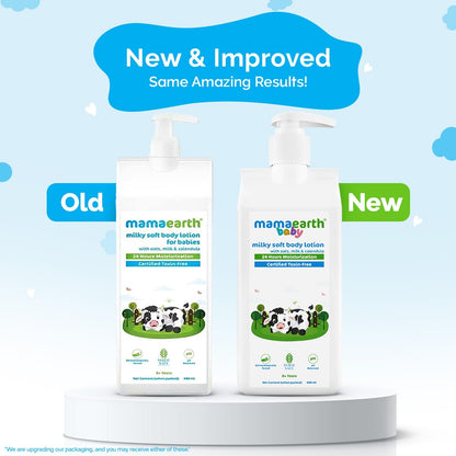 Mamaearth Milky Soft Body Lotion for Babies: Oats, Milk & Calendula, 400 ml