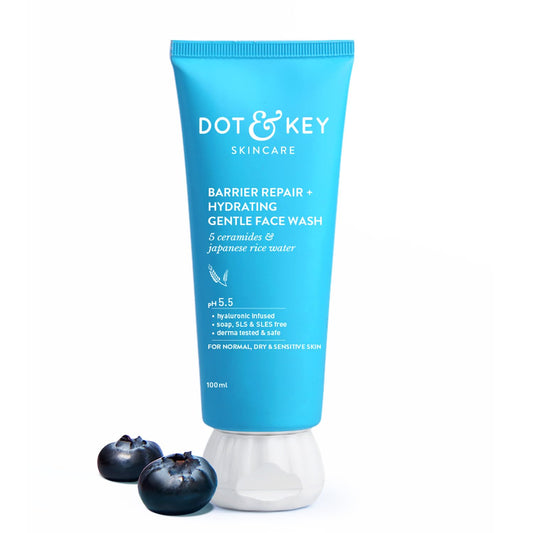 Dot & Key Barrier Repair Hydrating FaceWash, Probiotic & Ceramides, for Normal, Dry & Sens