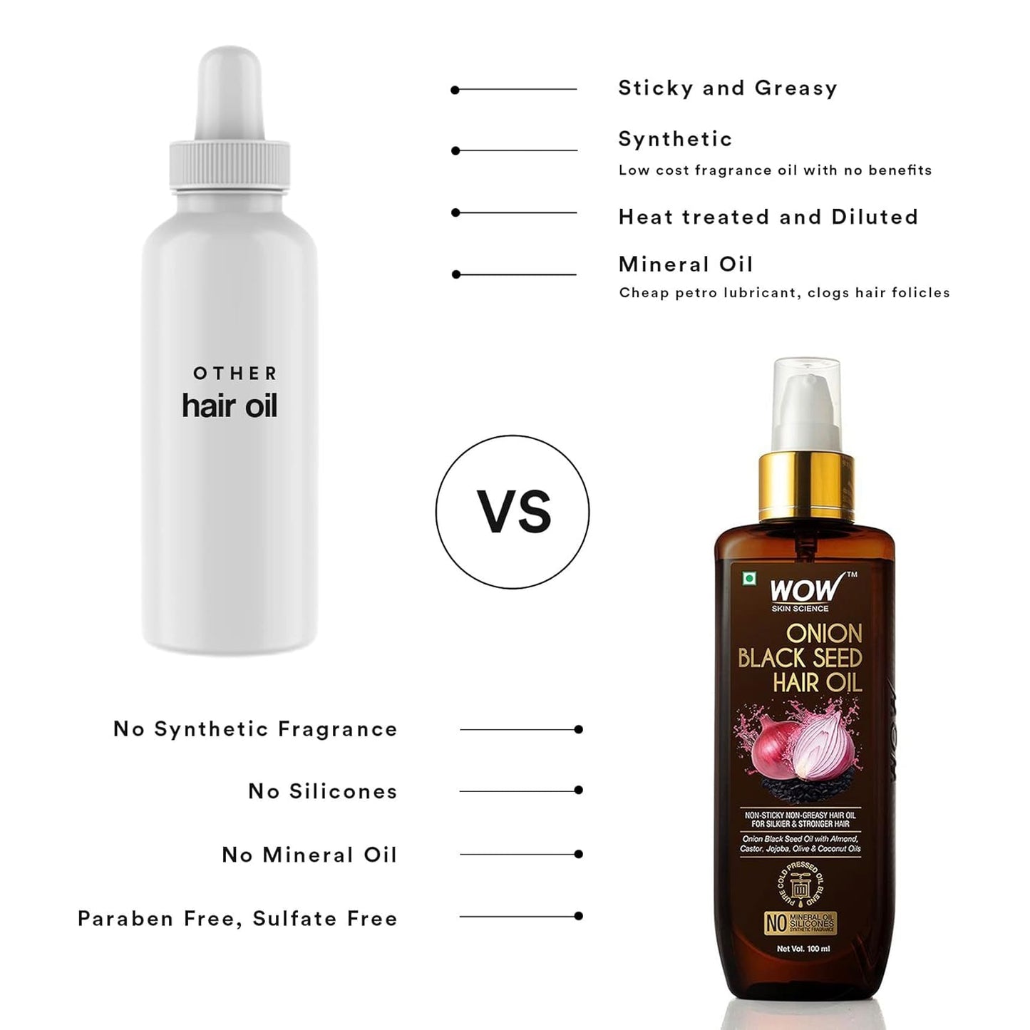WOW Onion Black Seed Hair Oil: 100 ml