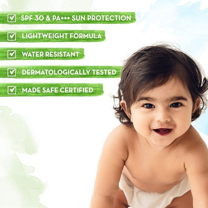 Mamaearth Milky Soft Mineral Based Sunscreen: SPF 30 PA+++, Oats, Milk & Calendula, 80 g