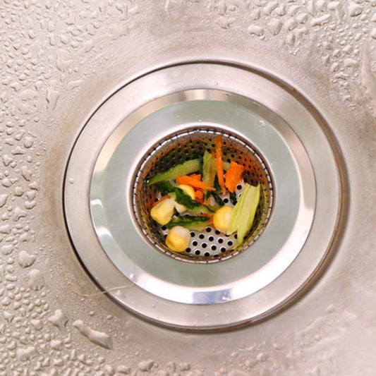 iKonbi Kitchen Sink Strainer Heavy Duty Stainless Steel Strainer Kitchen Drain Basin Basket Filter Stopper Drainer Sink Jali 9 CM