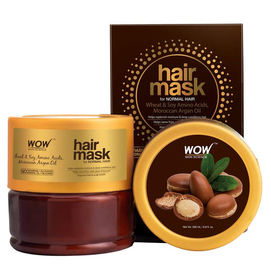 WOW Moroccan Argan Oil Hair Mask: Pack of 2, 200 ml each