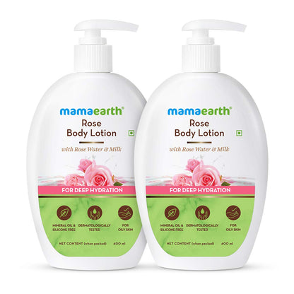 Mamaearth Rose Body Lotion: Pack of 2, 400 ml