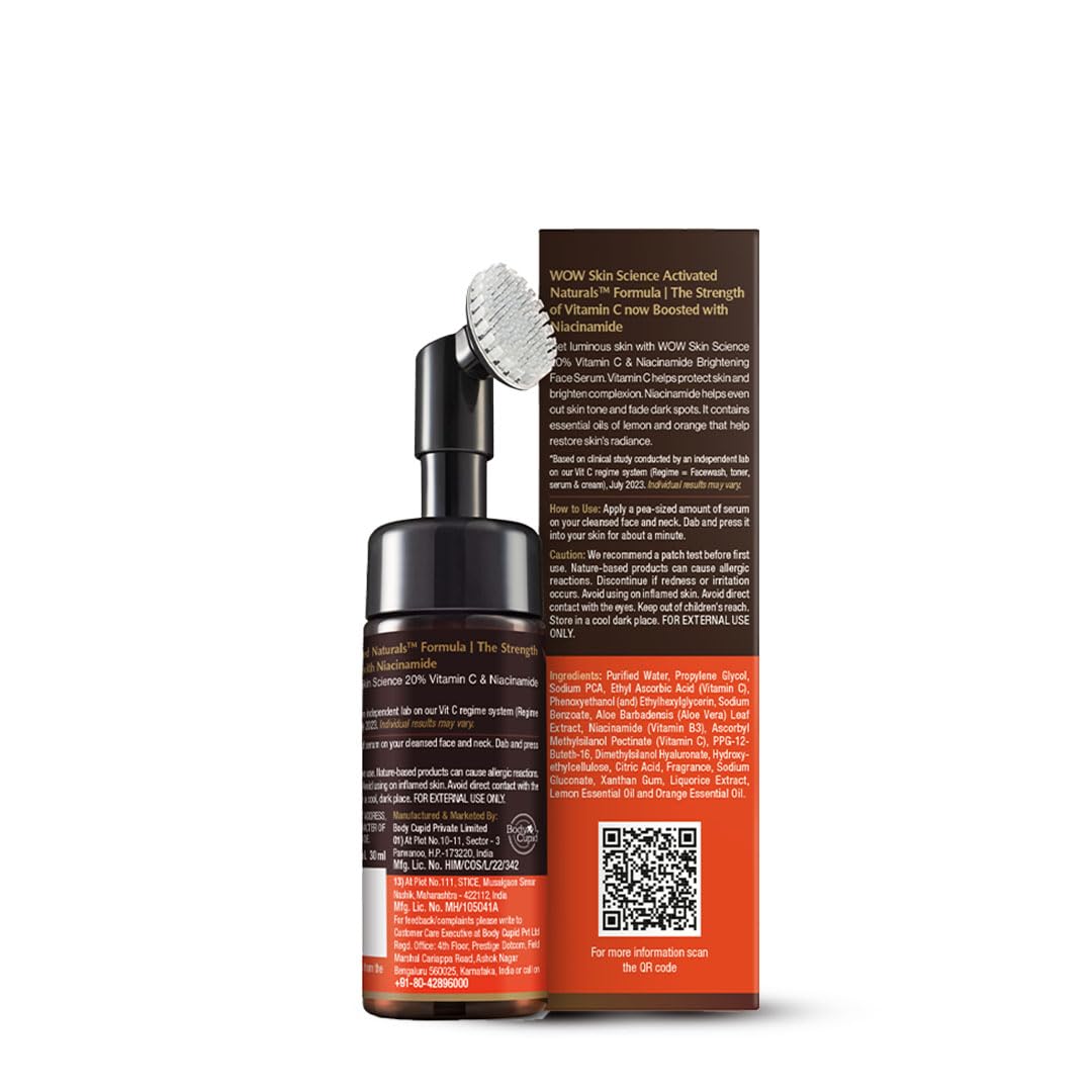 WOW Vitamin C Face Wash with Brush: 100 ml