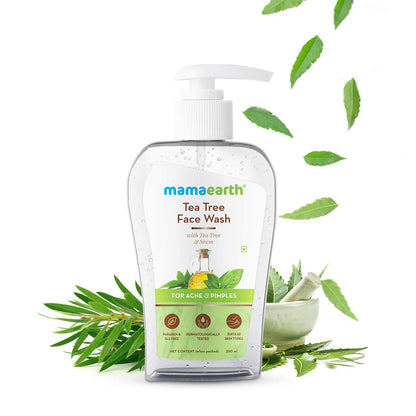 Mamaearth Tea Tree Face Wash: Neem, Acne & Pimples, 250 ml