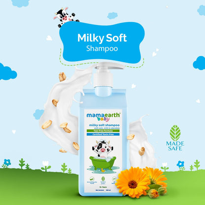 Mamaearth Milky Soft Shampoo: Oats, Milk & Calendula, 400 ml