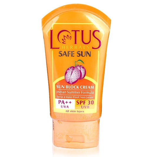 Lotus Safe Sun Sun Block Cream: SPF 30, 50g, Pack of