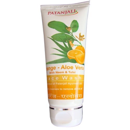 Patanjali Divya Aloe Vera Pamherbals FaceWash, 60 g (Orange)