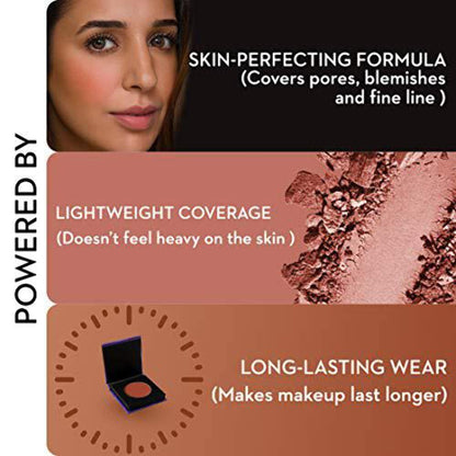 Sugar Cosmetics Contour De Force Mini Blush 01 Peach Peak - Soft Peach Pink, Long Lasting Formula, Lightweight