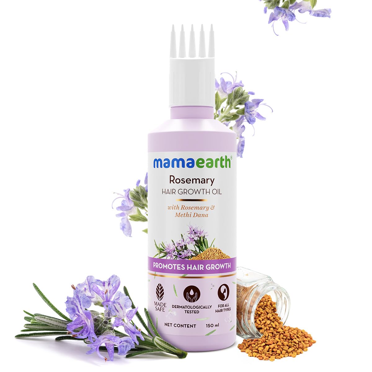 Mamaearth Rosemary Hair Oil: Rosemary & Methi Dana, 150 ml