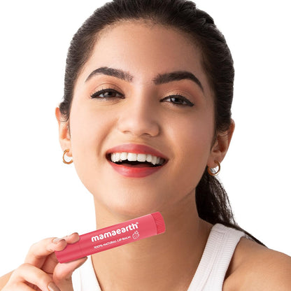 Mamaearth Nourishing Tinted Lip Balm: Vitamin E & Strawberry, 4 g